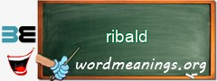 WordMeaning blackboard for ribald